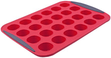 Load image into Gallery viewer, Silicone 24 Cup Mini Muffin Pan - Red - D.Line