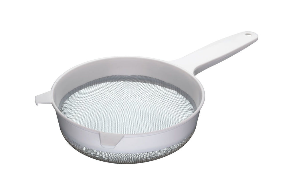 Stainless Steel Mesh Plastic Strainer - White (21cm) - D.Line