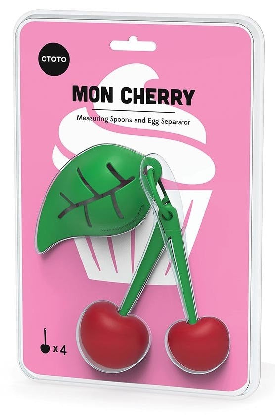 Ototo Mon Cherry - Measuring Spoon & Egg Separator