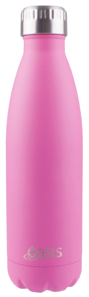 Oasis Stainless Steel Insulated Drink Bottle - Matte Pink (500ml) - D.Line
