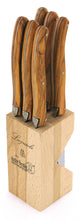 Load image into Gallery viewer, Andre Verdier: Laguioles Debutant 6 Piece Knife Block - Wood