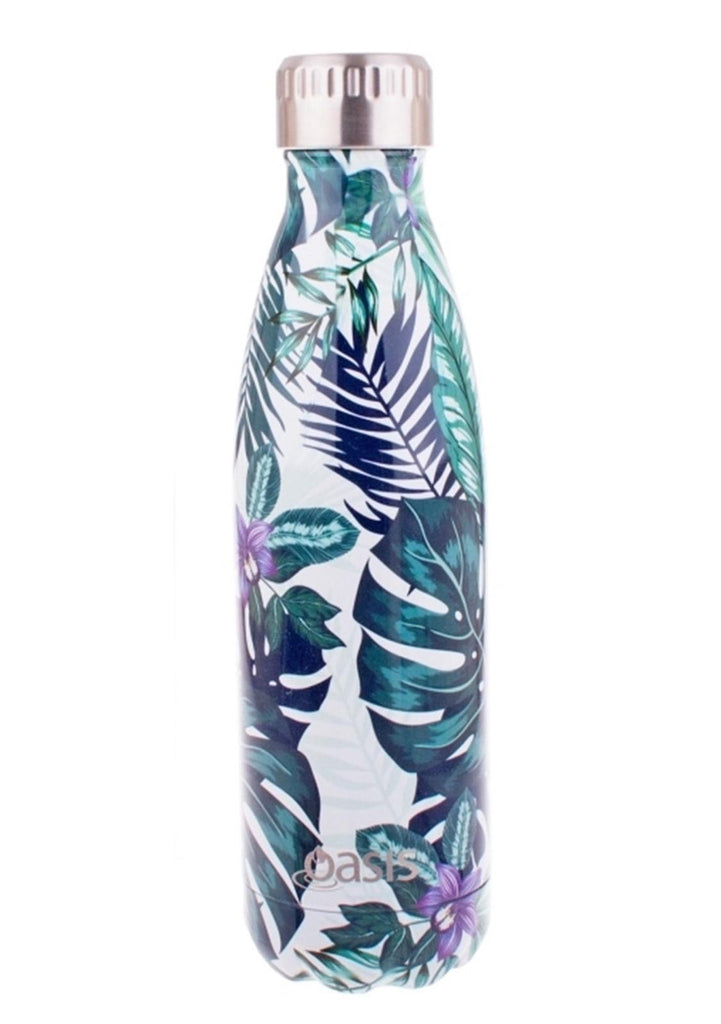Oasis Insulated Stainless Steel Drink Bottle - Tropical Paradise (500ml) - D.Line