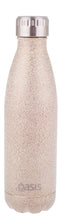 Load image into Gallery viewer, Oasis Insulated Stainless Shimmer Steel Water Bottle - Champagne (500ml) - D.Line