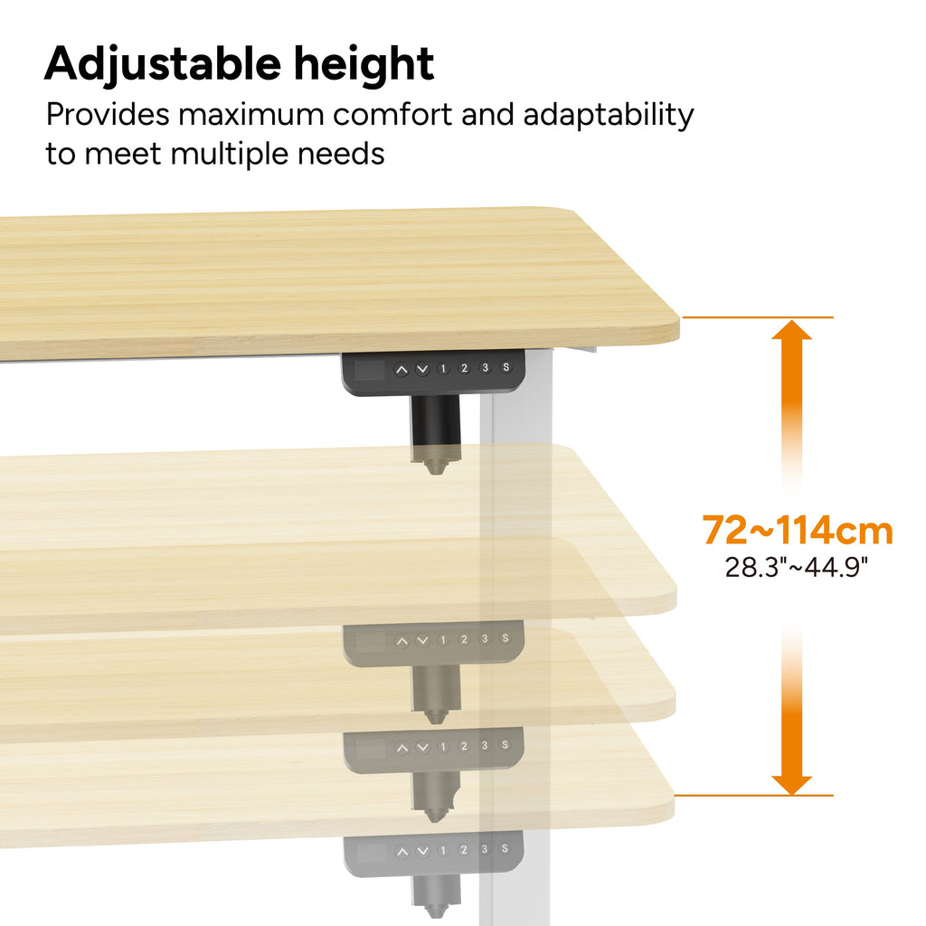 Ergolux Electric Standing Desk 120 x 60cm (Oak/White)