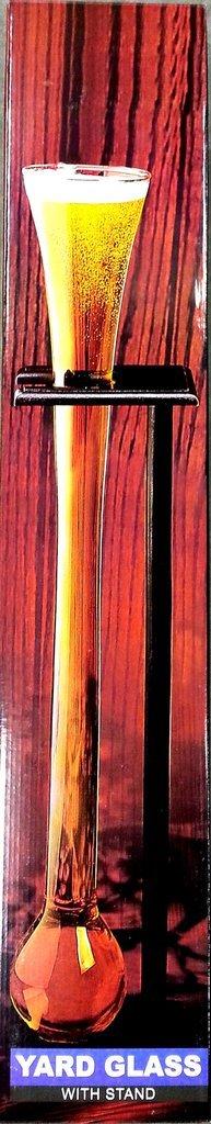 Yard Glass With Stand - Black