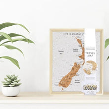 Load image into Gallery viewer, Splosh: New Zealand Desk Travel Map Pin Board