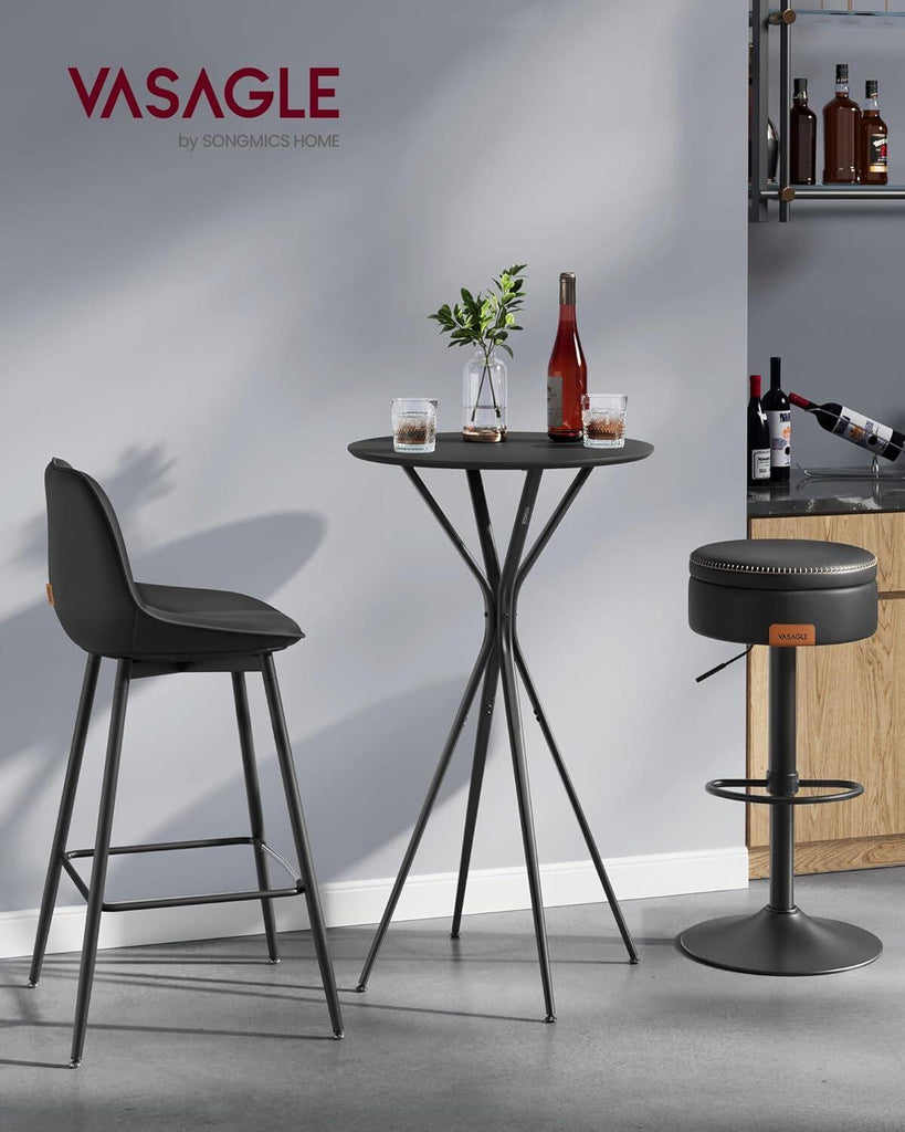 VASAGLE Modern Style Round Bar Cocktail Table