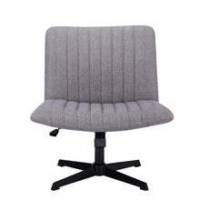 Load image into Gallery viewer, Gorilla Office- Ribbed Faux Linen Office Chair Light Grey