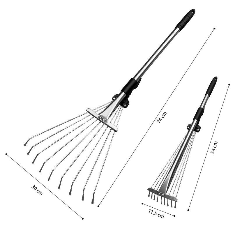 GREENHAVEN 2pcs Long Handle Outdoor Rake