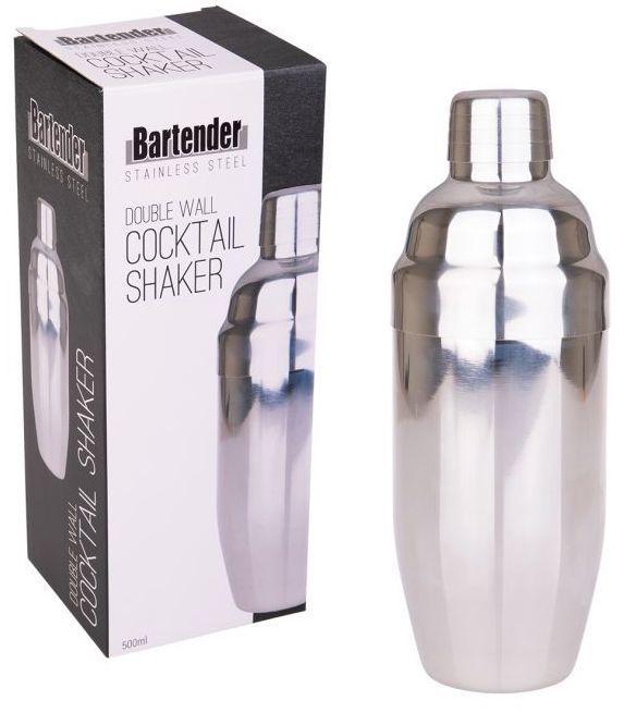Bartender: Stainless Steel - Double Wall Cocktail Shaker (500ml) - D.Line