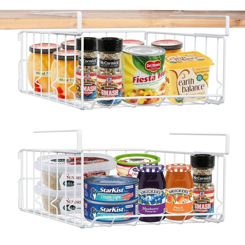 STORFEX Under Shelf Organizer - White (2 Pack)