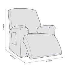 Load image into Gallery viewer, COMFEYA 1 Seater Recliner Cover for Lounge Chair - Black