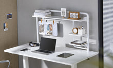 Load image into Gallery viewer, Gorilla Office Clamp On Shelf with Pegboard &amp; Shelves -Matte White &amp; White