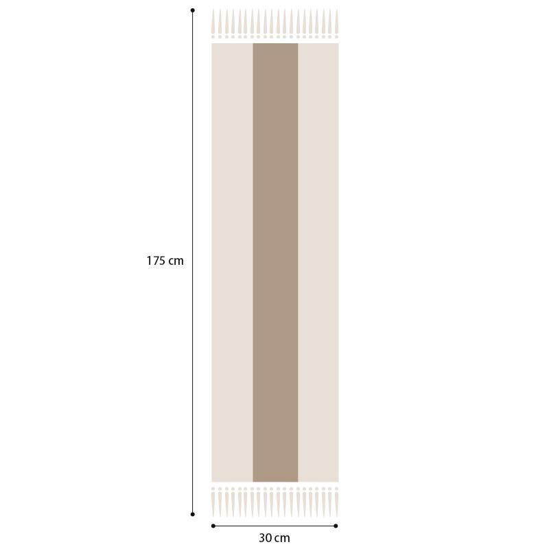 COMFEYA Boho Table Runner with Tassels - White (175cm)