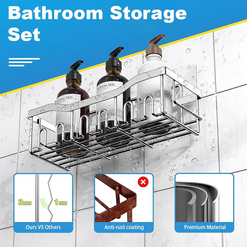 STORFEX 5 Pcs Bath Organizers Shelves