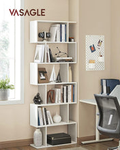 Load image into Gallery viewer, Vasagle Freestanding Decorative Wooden Bookcase - White