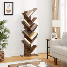 Load image into Gallery viewer, Vasagle 8-Tier Tree Bookshelf - Rustic Brown
