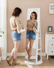 Load image into Gallery viewer, SONGMICS 6 LEDs Lockable Mirror 360? Swivel Jewelry Cabinet