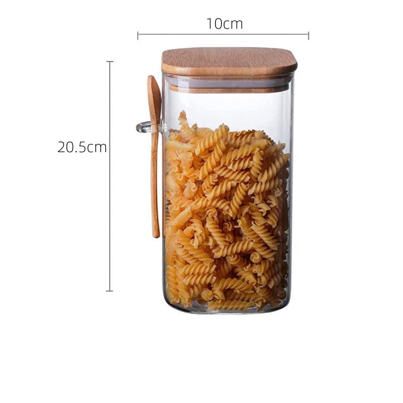 Glass Jar with Wooden Spoon (2000ml)