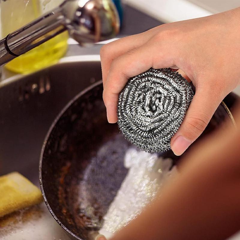 CLEANFOK 24 Pack Steel Wool Scrubber for Cleaning
