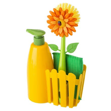 Load image into Gallery viewer, Vigar: Flower Power Sink Caddy Set + Dispenser - Orange (3pc Set)