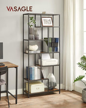 Load image into Gallery viewer, VASAGLE 6-Tier Bookshelf - Rustic Brown