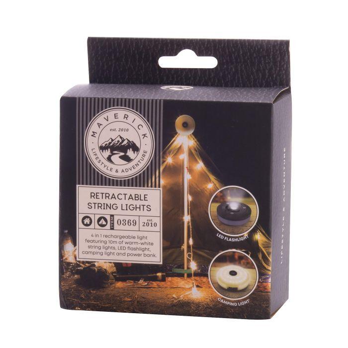 Maverick: Retractable String Lights - 8pcs Green (10m)