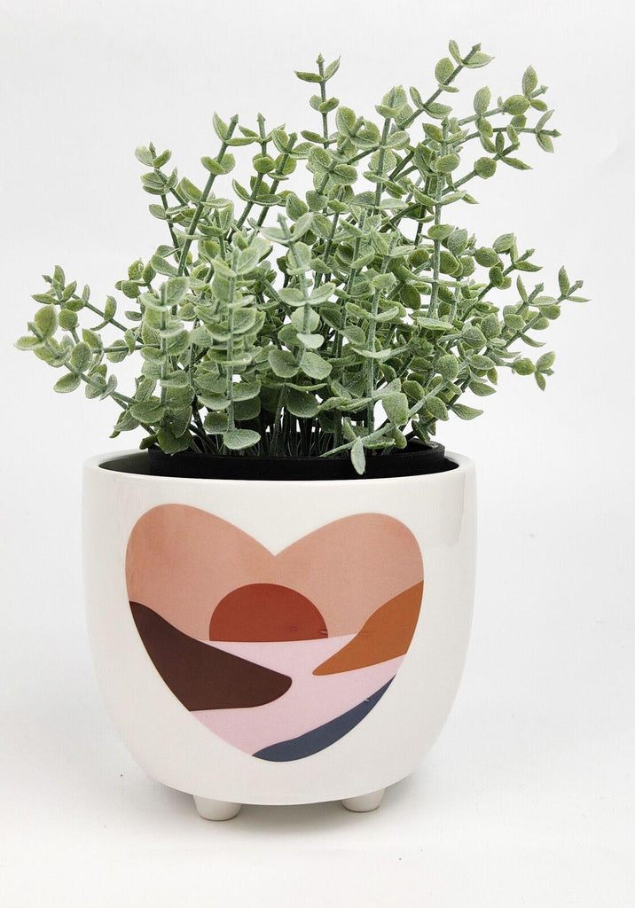 Urban Products: Landscape Hearts Planter - Pink & White