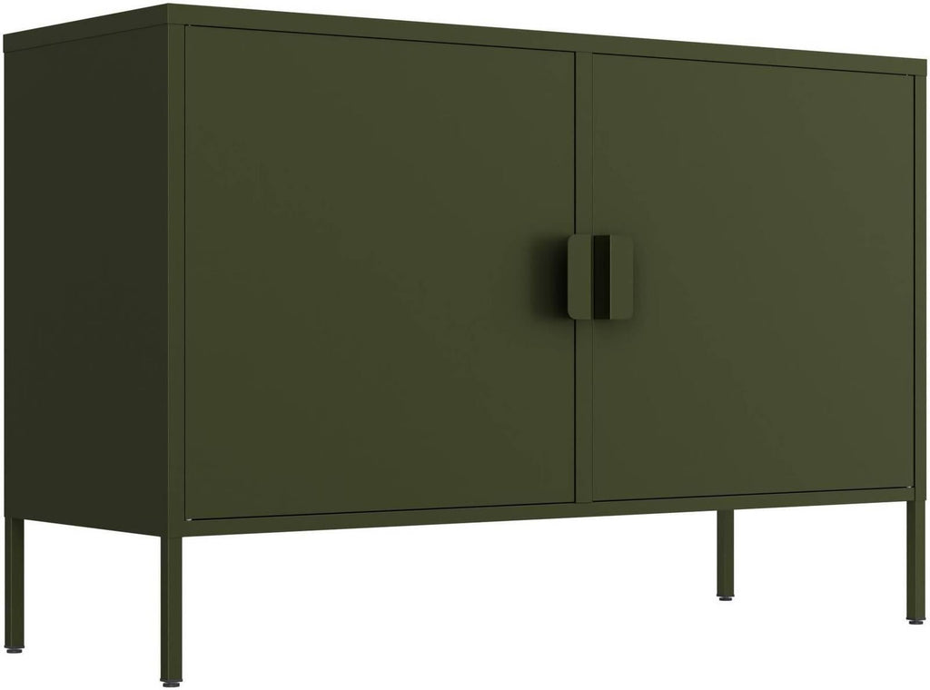 Fraser Country: Milan Metal Lowdown Storage Cabinet - Olive Green