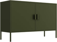 Load image into Gallery viewer, Fraser Country: Milan Metal Lowdown Storage Cabinet - Olive Green