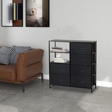 Load image into Gallery viewer, Ovela 6 Drawer Storage Chest With Shelf - Nordic Black