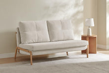 Load image into Gallery viewer, Shangri-La Brad Upholstered Double Sofa Bed (Natural)
