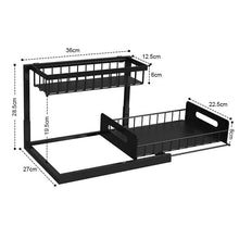 Load image into Gallery viewer, STORFEX 2 Tier Sink Organizer - Black