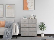 Load image into Gallery viewer, Ovela 8 Drawer Storage Chest (Light Grey)