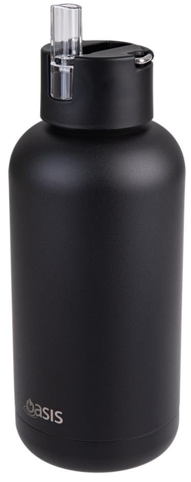 Oasis: Stainless Steel Ceramic MODA Triple Wall Insulated Drink Bottle - Black (1.5L)