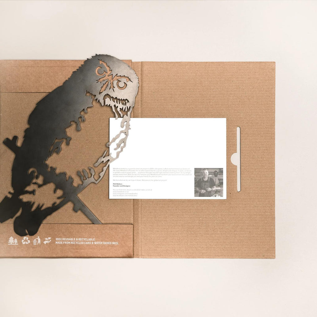 MetalBird Ruru Morepork Garden Art