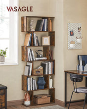 Load image into Gallery viewer, Vasagle Freestanding Decorative Wooden Bookcase - Rustic Brown