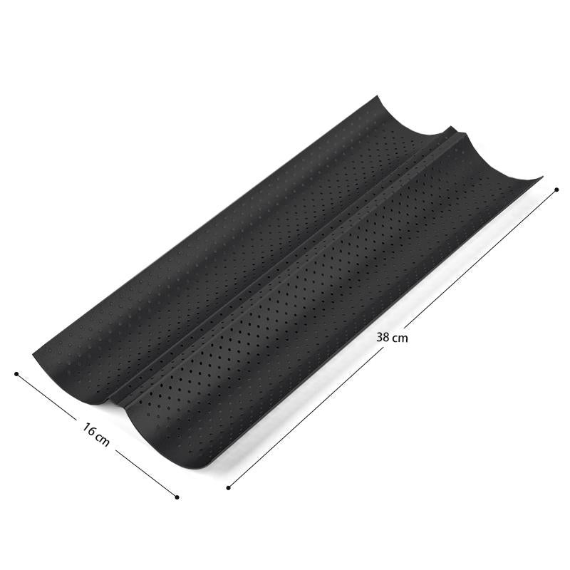 OZZYCOOK Non-stick Baguette Pans for Baking - Black