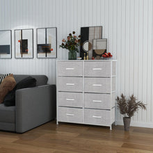 Load image into Gallery viewer, Ovela: 8 Drawer Storage Chest - Light Grey &amp; White