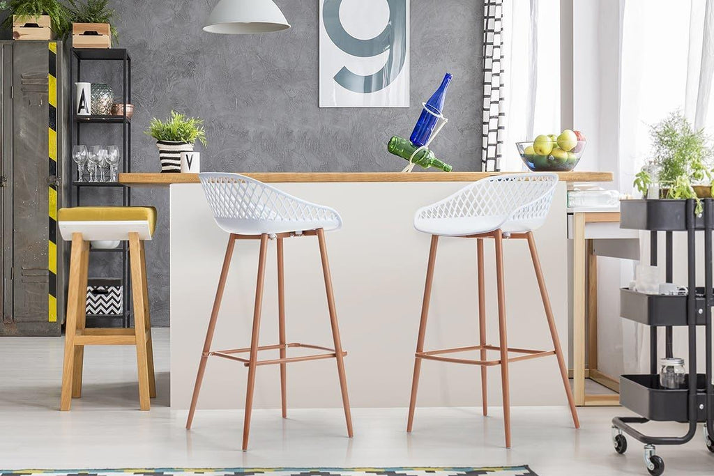 Ovela Set of 2 Leerdam Bar Stools (White)