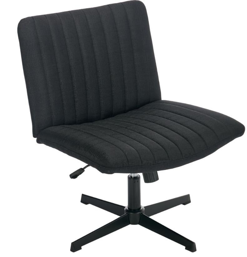 Gorilla Office- Ribbed Faux Linen Office Chair Black