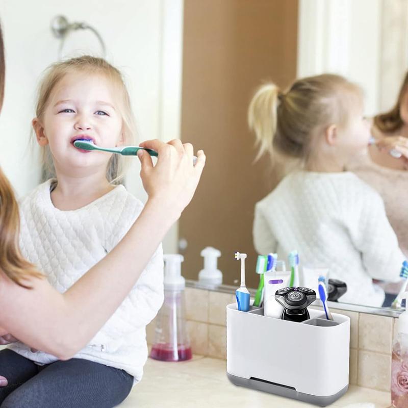 Toothbrush and Toothpaste Organizer - Grey