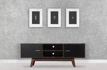 Load image into Gallery viewer, 1.35M TV Entertainment Unit - Walnut &amp; Black