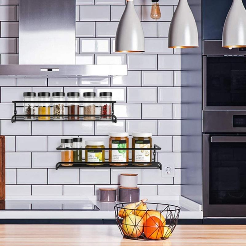 Wall Mount Spice Rack Organizer Set - (4-Piece)