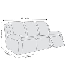 Load image into Gallery viewer, COMFEYA 3 Seater Recliner Covers for Recliner Chair - Gray