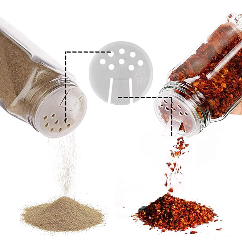 Glass & Bamboo Spice Jars 120ml - 24 Piece Set