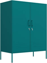 Load image into Gallery viewer, Fraser Country Milan Metal Side Cabinet - Teal