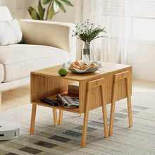 Load image into Gallery viewer, STORFEX: Bamboo Stackable End Tables (Set of 2)