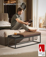Load image into Gallery viewer, SONGMICS Ottoman Bench with Reversible Top - Walnut Brown