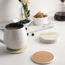 Load image into Gallery viewer, COOKOZZY Absorbent Drink Coasters with Holder - Set of 6